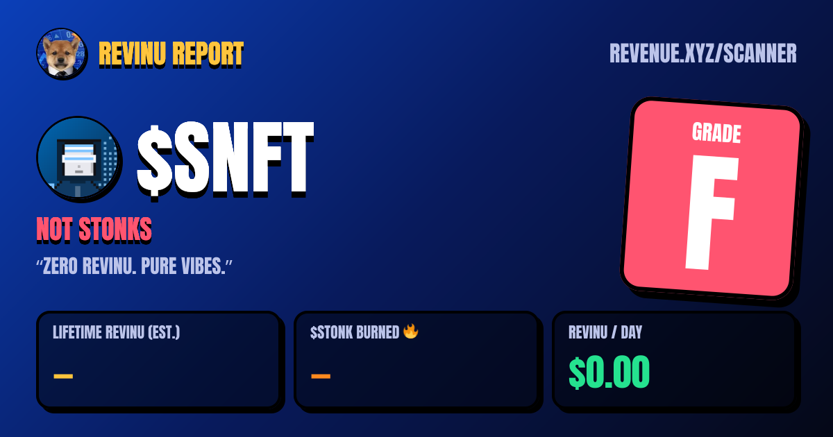REVINU report card for $SNFT