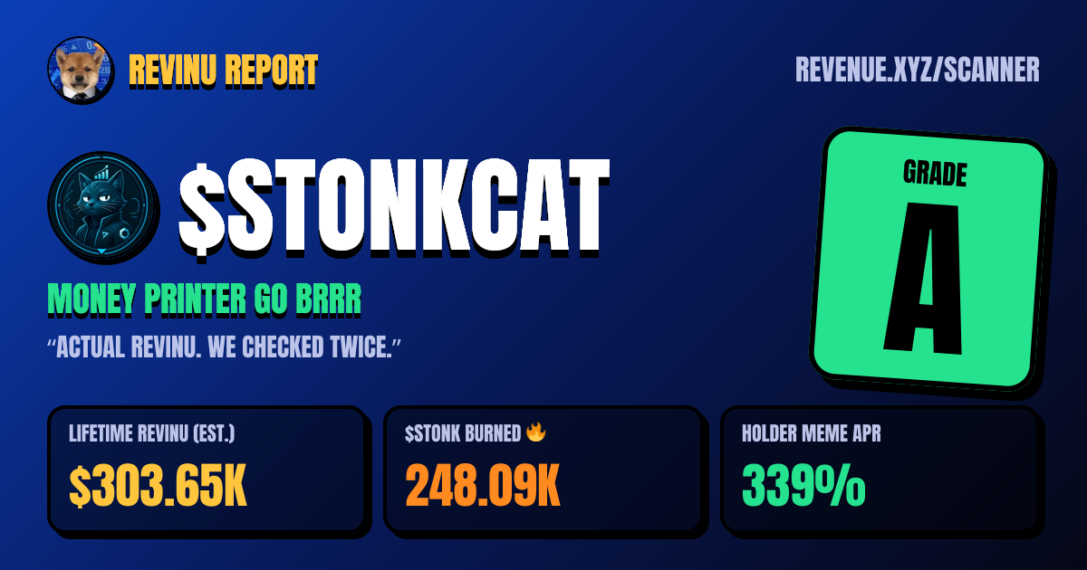 REVINU report card for $STONKCAT